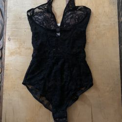 NEW Stretchy Black Lace Onepiece 