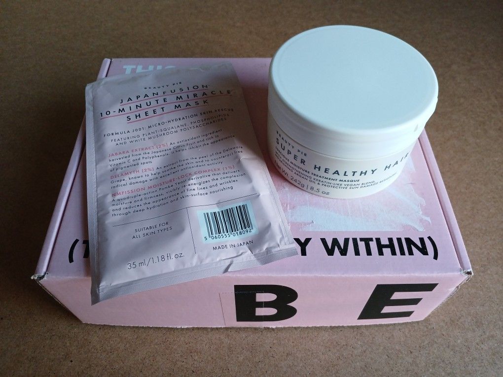 Beauty Pie Mask Box With Face And Hair Masks