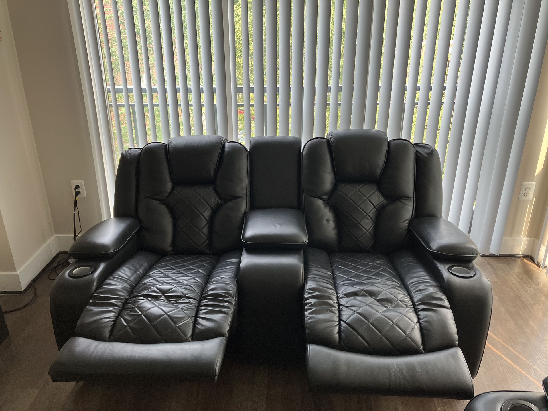 Black Leather Recliner Couches