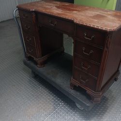 Mahogany Desk Good Cond No Chips 