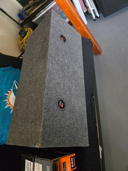 Dual Subwoofer Enclosure Box Carpet Wrapped with Amplifier