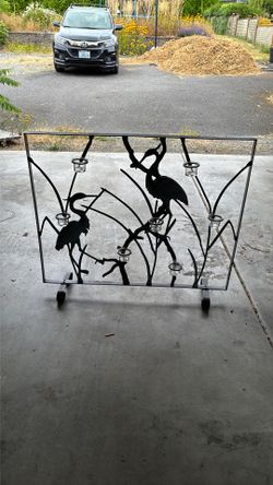 Heron candle holder