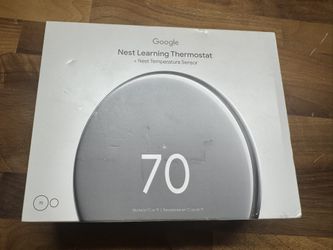 Google Nest Learning Thermostat (4th Gen) with Nest Temperature Sensor (2nd Gen) - Polished Silver