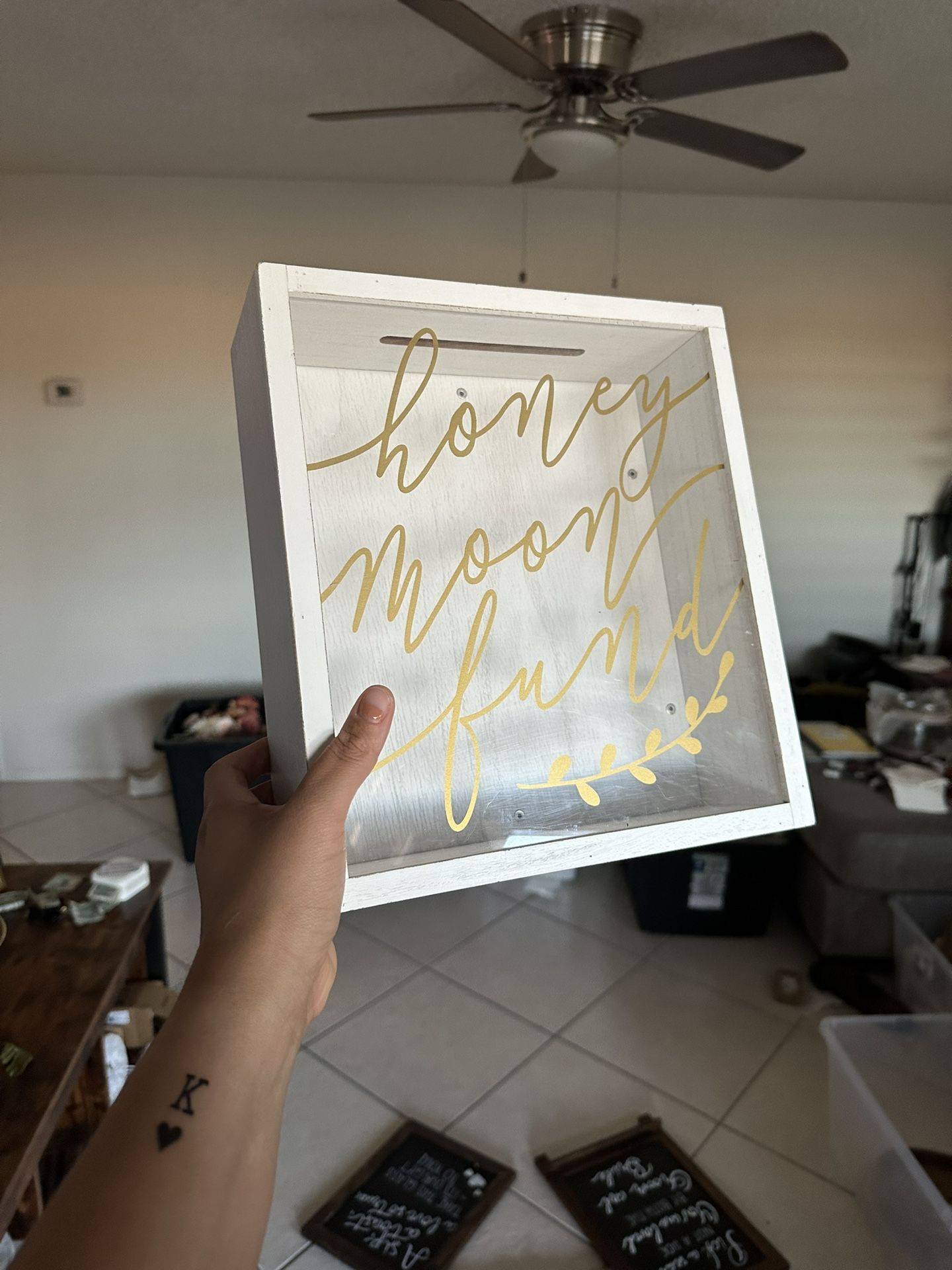 Honeymoon Fund Box - Gold