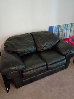 Black Leather Sofa PICKUP ONLY!!!
