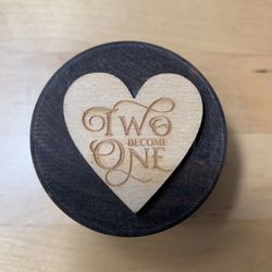 Wooden Hand-Crafted Wedding Bands Holder 