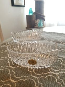 Set of 3 Princess House crystal Fork, spoon, and knife holder