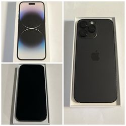 iPhone 14 Pro Max 128GB Space Black in great condition for sale. Works on AT&T, AT&T Prepaid & Cricket Wireless. 