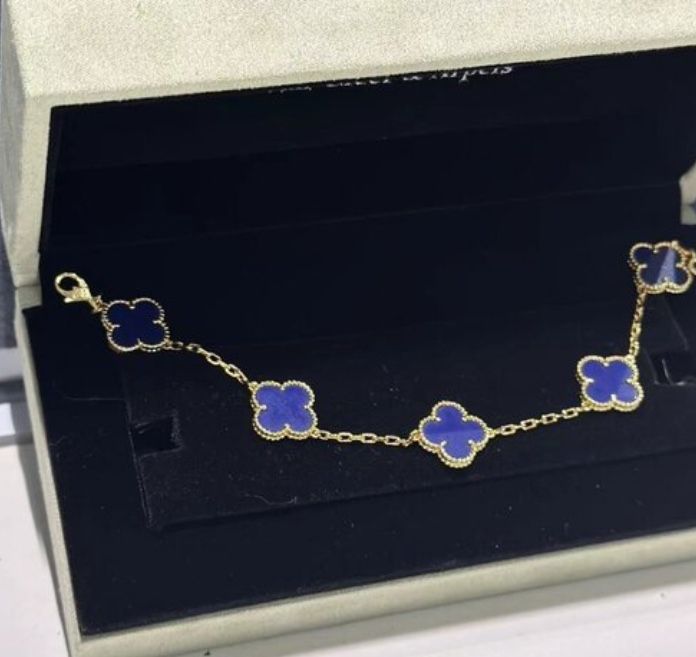 Gold Alhambra Lapis Lazuli Bracelet by Van Cleef & Arpels