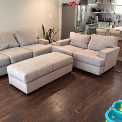 Sofa, Love Seat And Ottoman For Sale. 