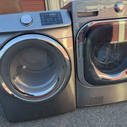 Stainless Steel XL Front Load Stackable Washer And Dryer Set DELIVERY