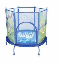 Bluey 4' Kids Trampoline with Soft Play Balls Brand New in Box