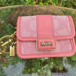 NWOT Coach mini allie signature jacquard bag charm C4187
