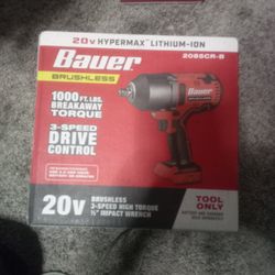 Bauer 1782C-B 20V 20 Volt Hypermax Lithium Li 1/2" Impact Wrench (Tool Only)