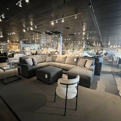 Grey 3PC Chaise Sectional Couch 