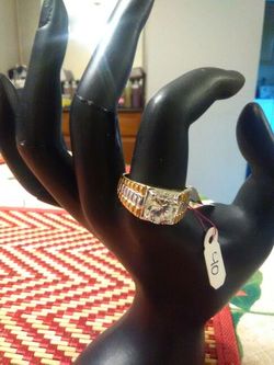 14k gold plated 2 CT.CZ ring size 10
