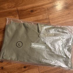 Supreme Box Logo Light Olive Hooded Sweatshirt Size Large Hoodies FW25 