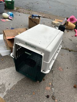 Medium Sized Dog Crate With Feeding Tray