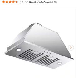 New 30” stainless steel Range hood.