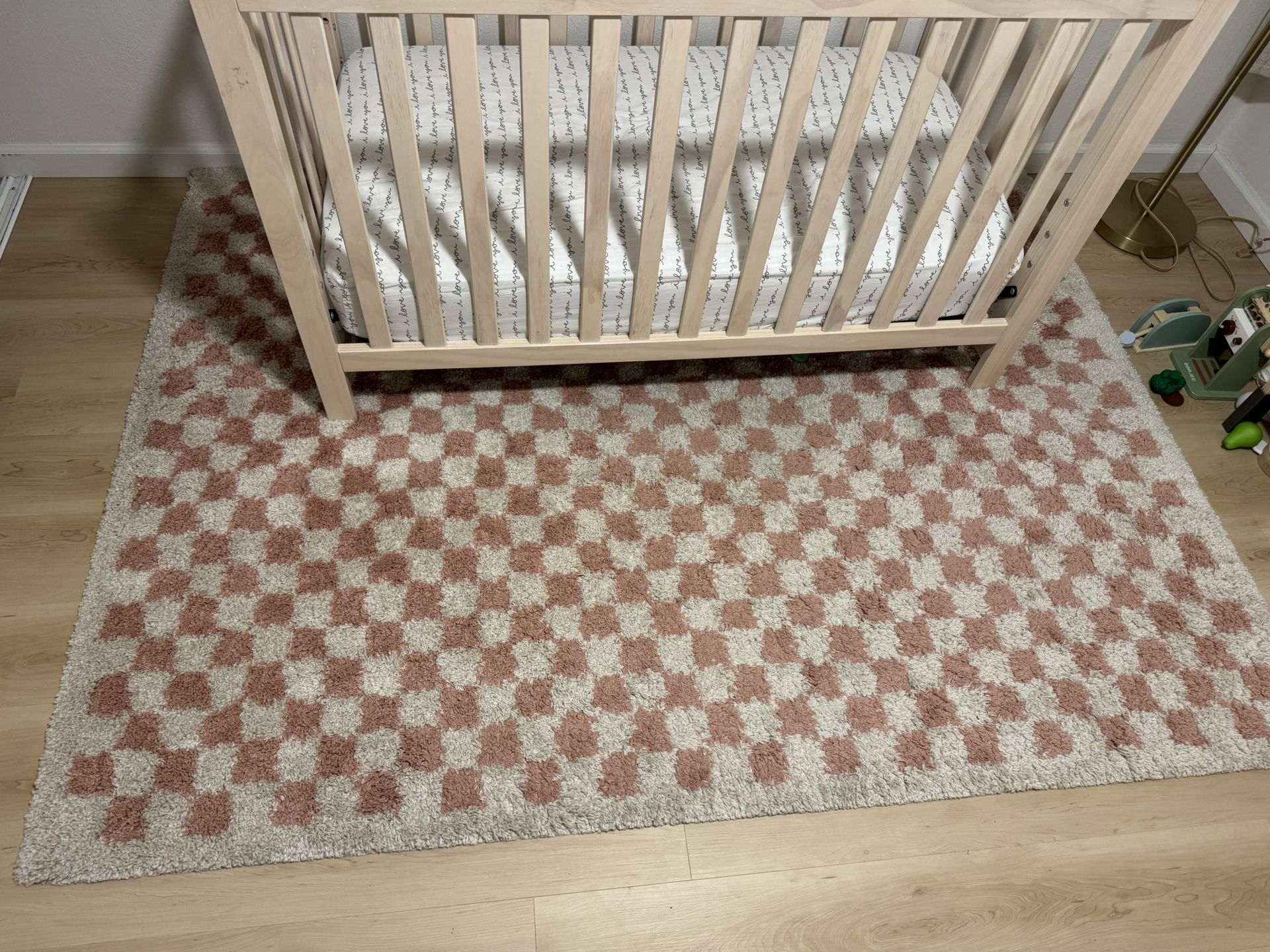 Pink Checkered Rug