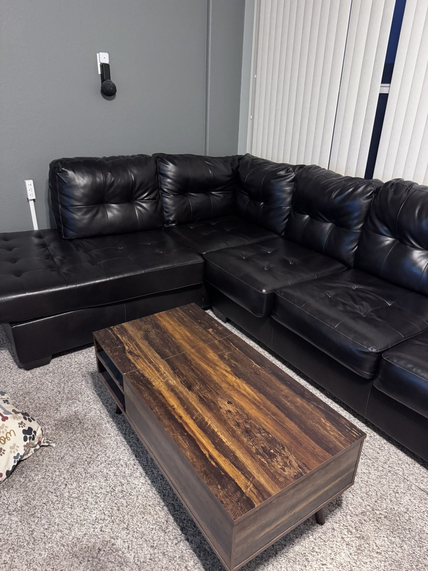 Leather Couch Comes With Free Table