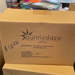 Sunnydaze Decor Outdoor 20 ft. Solar Water Drop LED String Light in Warm White