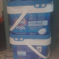 CLOROX XTRA BLUE pool chlorine 3" tablets 25lbs