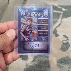 Miles Mcbride  Elite  Rookie Yearbook Rookie Auto Basketball Card/taking Offers 