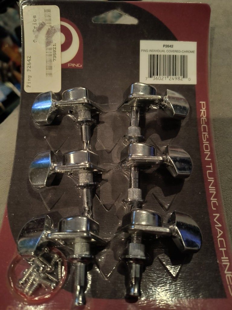 Guitar Precision Chrome Tuners, Set Of 6, New