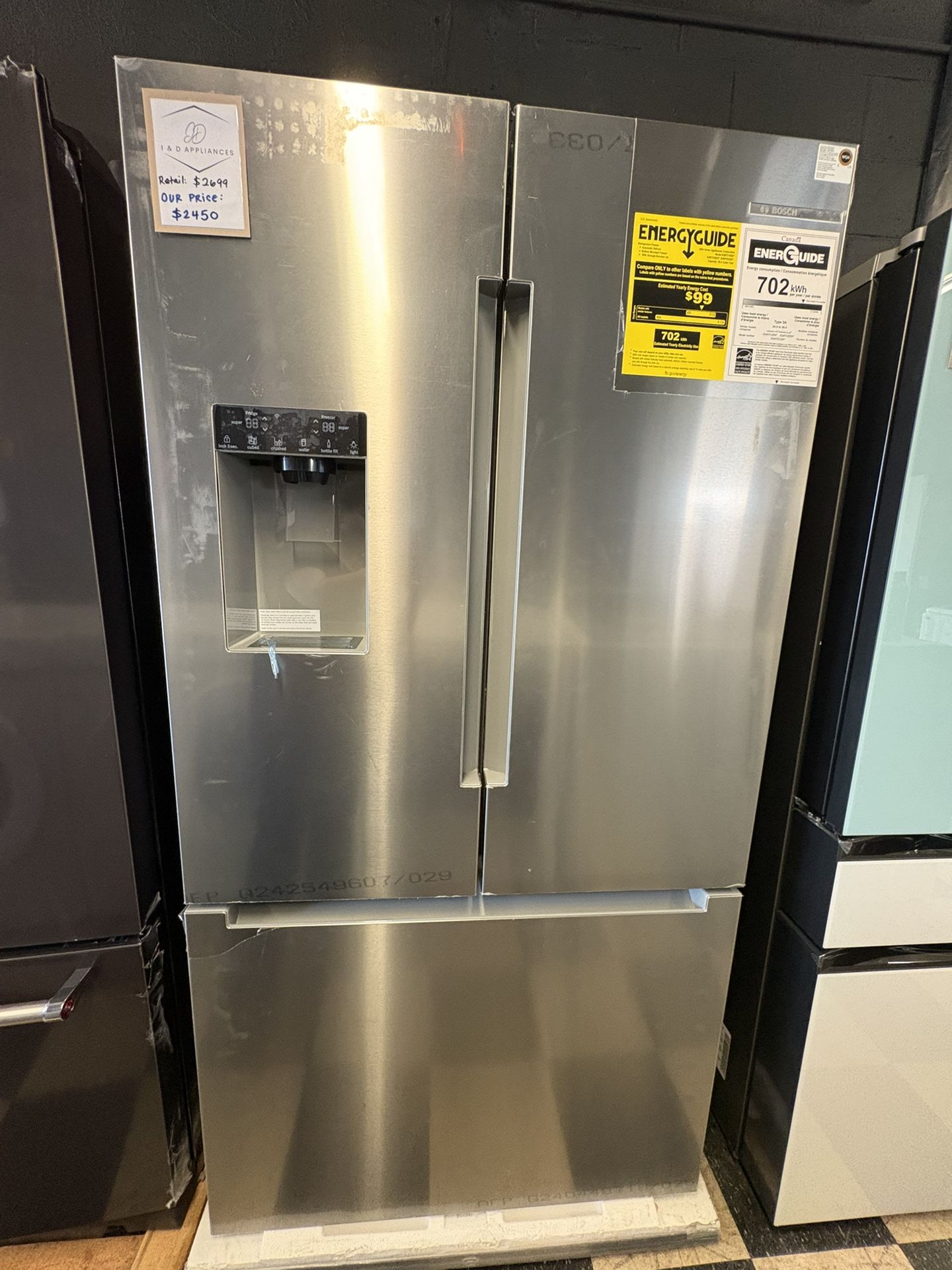 Bosch 3-Door French 100 Series Stainless Steel 