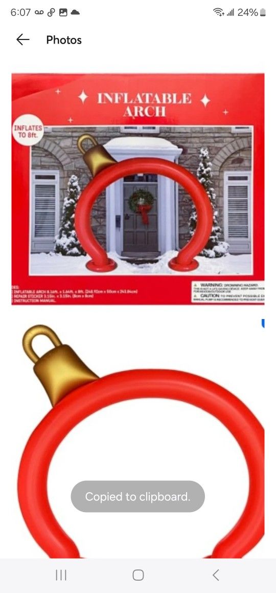Inflatable Ornament Arch Christmas Decor 8.16ft x 8ft