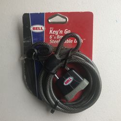New Bell Steel Cable Bike Lock With Keys