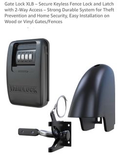 Gate Lock XLB – Secure Keyless Fence Lock and Latch with 2-Way Access – Strong Durable System for Theft Prevention and Home Security, Easy Installatio