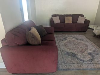 Large Burgundy/Maroon Sofa Comfortable & Sturdy,Local Pickup