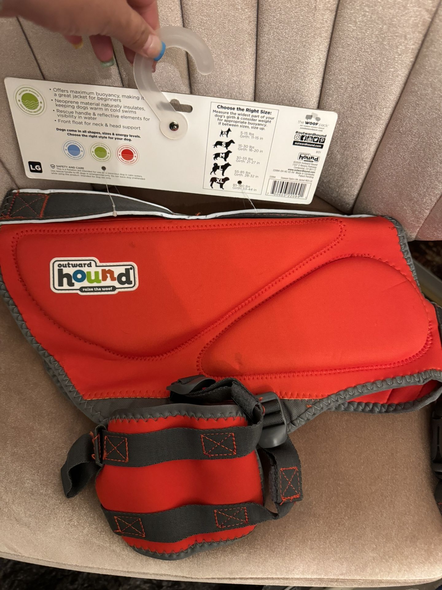 Outward Hound Dog Life Jacket Large