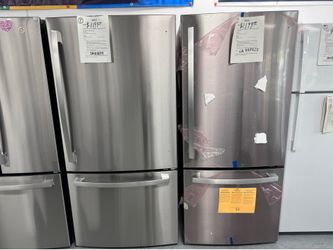 30” or 33” wide bottom freezer refrigerator $999-$1199