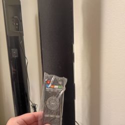 Black Soundbar with Remote Control