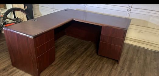 mahogany L shaped desk Executive mahogany L shaped desk