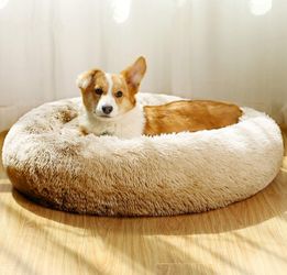 Calming Small Dog Beds for Small Dogs Washable Donut Cuddler Pet Bed Cushions