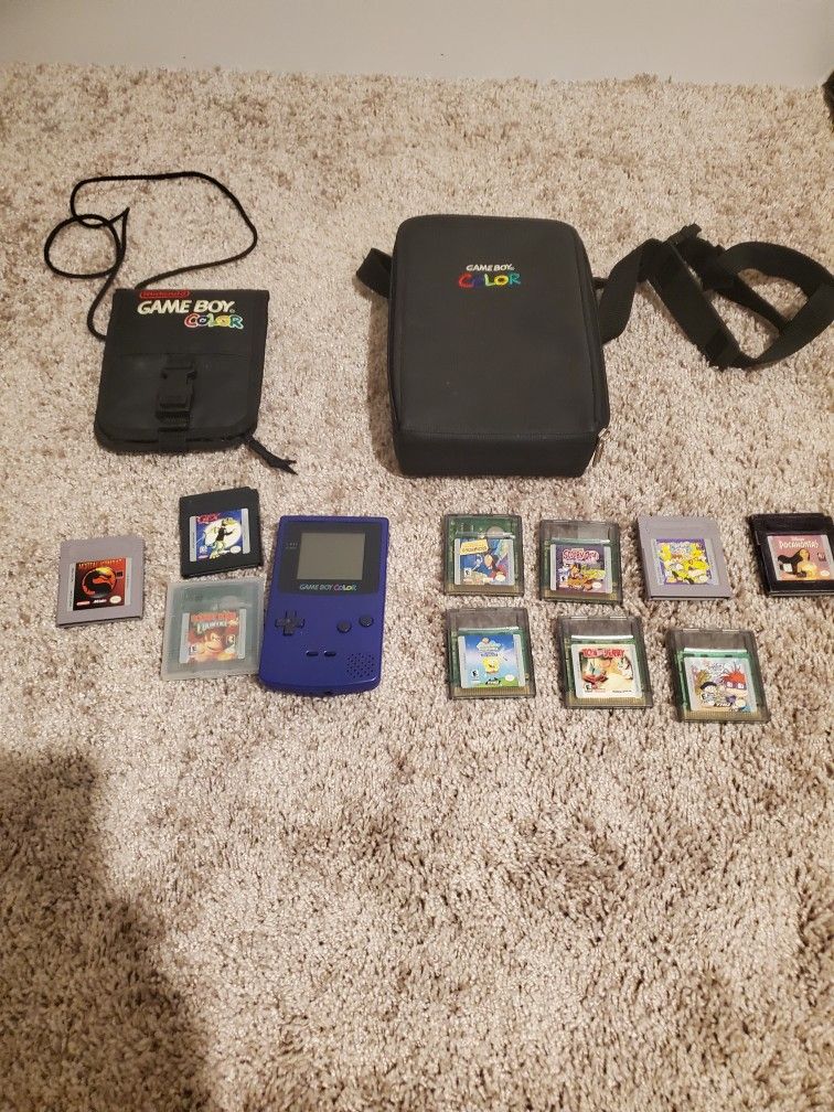 Working Gameboy Color Purple With Games