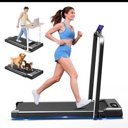 New Walking Pad with Handle Bar, 2.5HP Walking Pad Treadmill, 3 in 1 Portable Under Desk Treadmills for Home Small Space, Foldable Folding Home Treadm