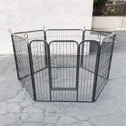 New $75 Heavy Duty 32” Tall x 32” Wide x 6-Panel Pet Playpen Dog Crate Kennel Exercise Cage Fence 