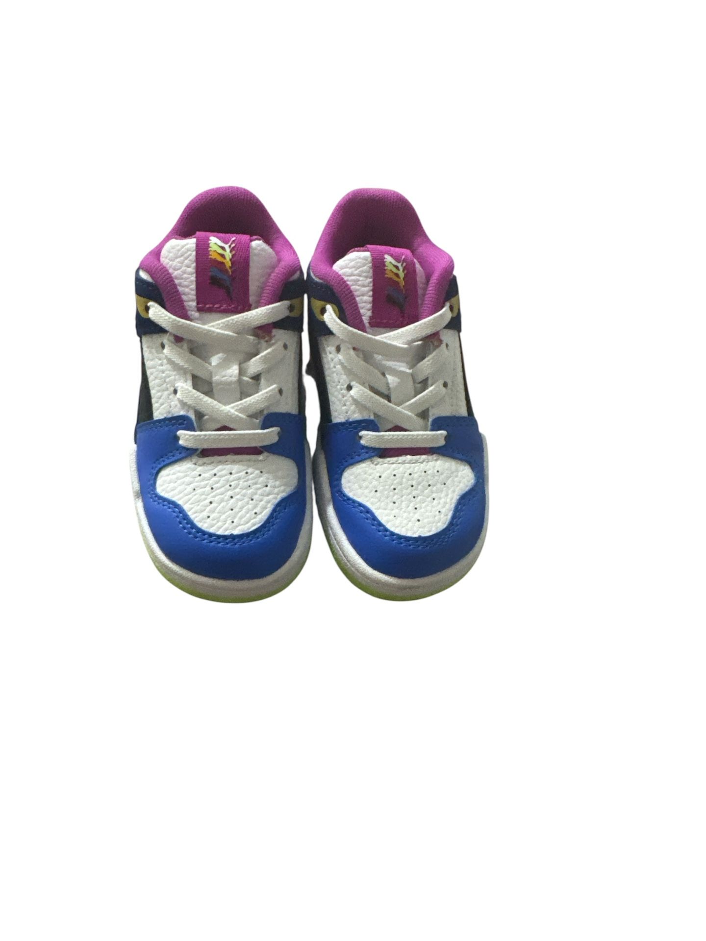 Puma Kids Sneakers in Blue, Pink, and White