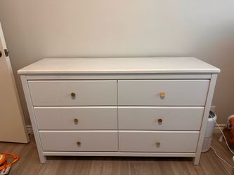 White dresser gold knobs