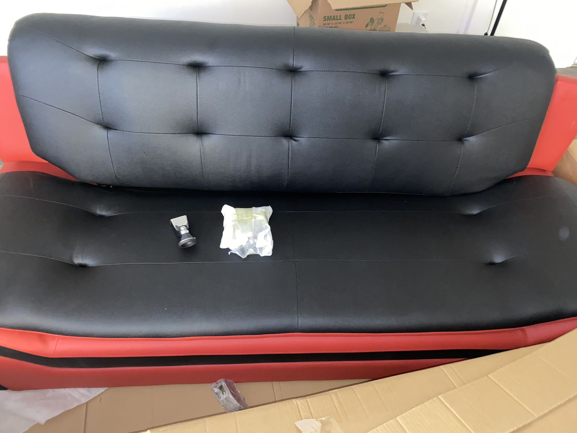 Red And Black Sofa 