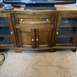 Curio Cabinet Hutch Media Tv Stand 