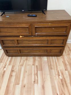 Two dresser (wood) and (whicker)