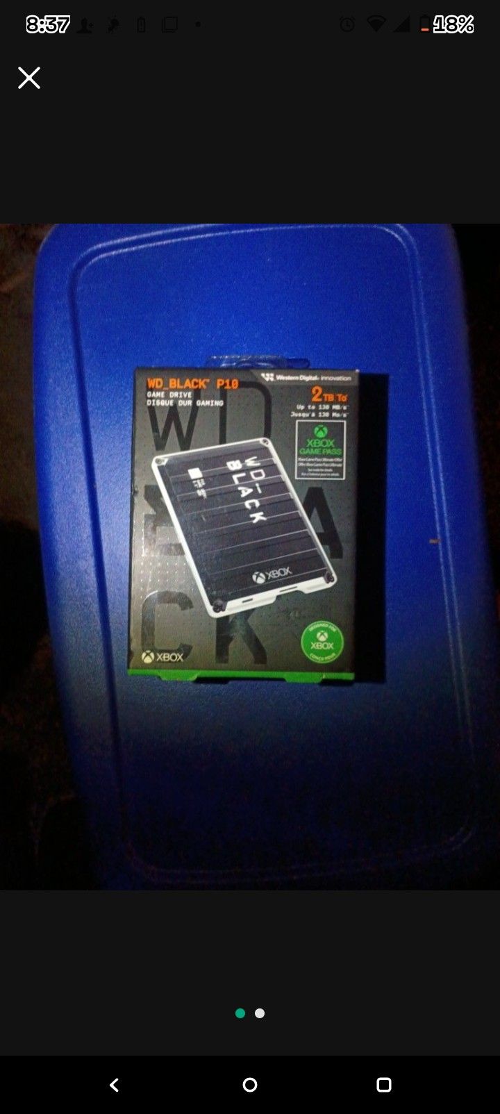 Brand New Western Digital Black P10 Game Drive 2 TB Made For Xbox
