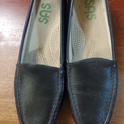 SAS TRIPAD COMFORT BLACK LEATHER SLIP-ON LOAFERS