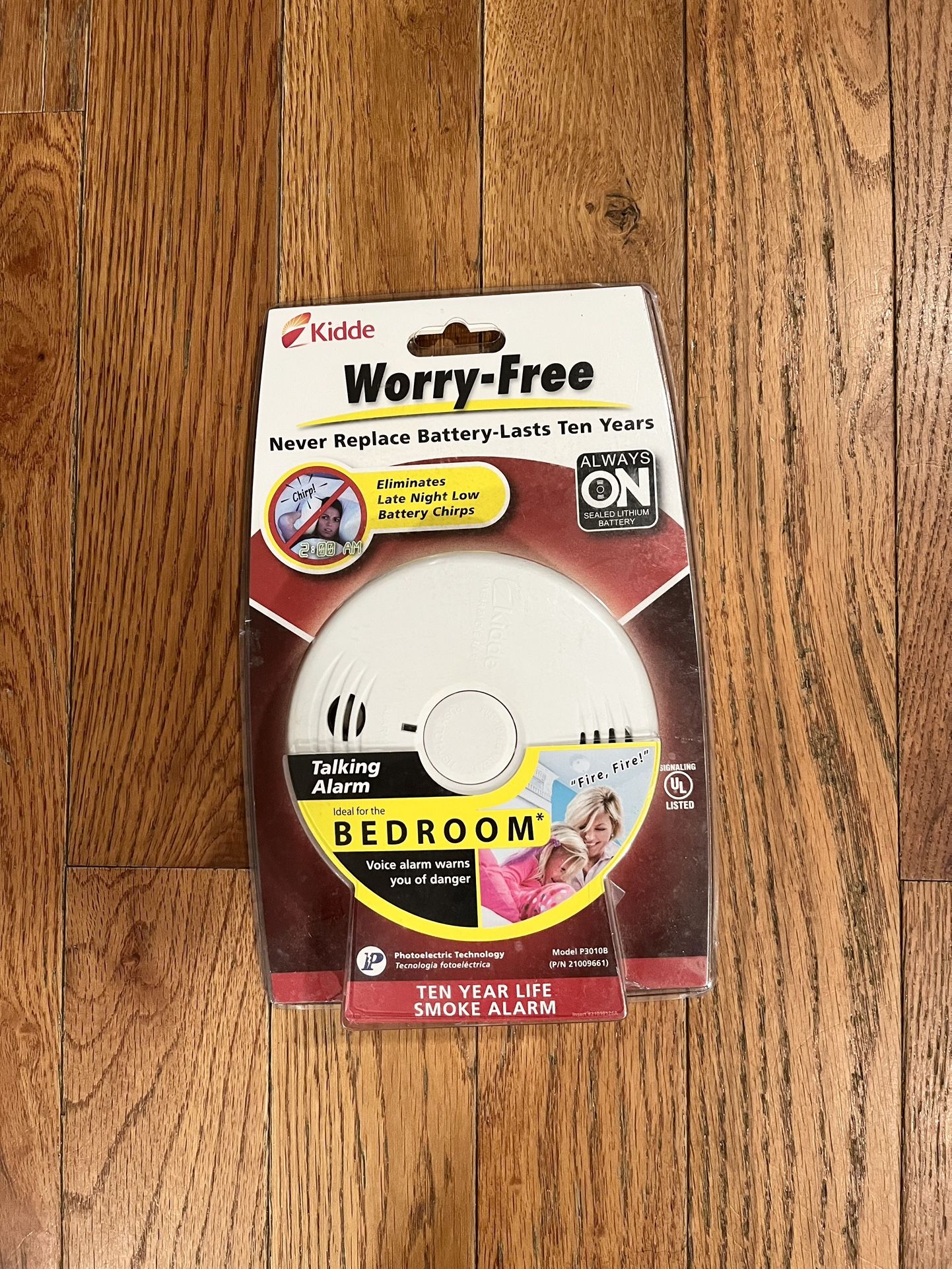Kidde Worry Free 10 Year Life Talking Alarm Voice Smoke Alarm Model P3010B New
